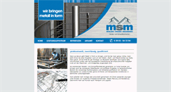 Desktop Screenshot of msm-metallbau.de