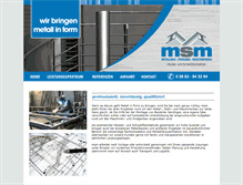 Tablet Screenshot of msm-metallbau.de